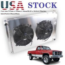 4 Row Radiator With 2Fan Fit 73-87 Chevy C/K C10 C20 K10 K20 GMC C/K1500 2500 V8 picture