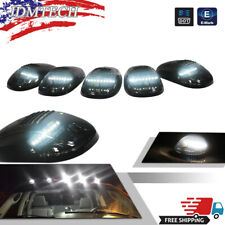 5pc Cab Lights Smoked White Running Marker Parking Roof Top LED Truck 4x4 Pickup picture