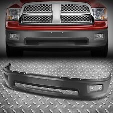 For 09-12 Dodge Ram 1500 Black Steel Front Bumper Face Bar w/ Fog Light Holes picture