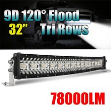 TRI-Row 32inch 1800W Curved LED Light Bar Spot Flood Truck Offroad VS 30