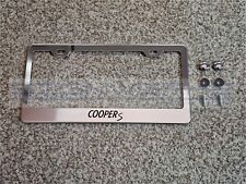 Mini Cooper S Chrome Stainless Steel US/Canada License Plate Frame picture