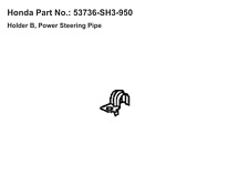(1) BNIB OEM / Genuine 88-17 Honda Power Steering Pipe Holder B 53736-SH3-950 picture