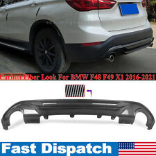 Carbon Look ABS AC Look Rear Bumper Diffuser Lip For BMW F48 F49 X1 2016-2021 picture