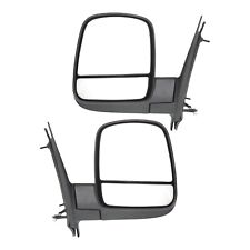 Power Mirror For 2008-2014 Chevy Express 1500 Heated Manual Fold Set Of 2 Black picture