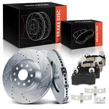 6x Front Drilled Brake Rotor & Ceramic Brake Pad for Chevy Camaro Cadillac CTS picture