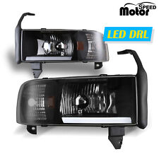 LED DRL Headlights Corner for 94-01 Dodge Ram 1500 2500 3500 Front Lamps Pair picture