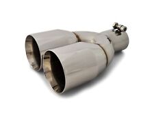 Universal Dual Straight Cut Stainless Steel Exhaust Tip 2.5