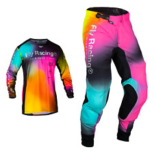 New Fly Racing Lite LE Legacy Fuschia Blue Motorcycle Gear Jersey Pants Kit MX picture