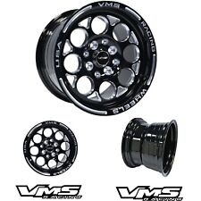 TWO VMS RACING MODULO 15X8 DRAG RACE RIMS WHEELS 5X100 and 5x114.3 ET20 PAIR picture