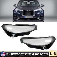 A Pair Front Headlight Lens Cover Clear Left & Right For 2019-2022 BMW X7 G07 picture