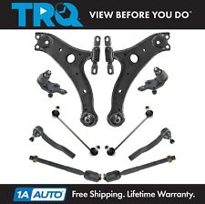 TRQ 10pc Steering Suspension Kit Control Arms Tie Rods Sway Bar End Links New picture