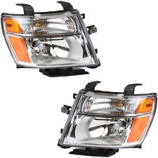Headlight Set For 2012-2017 Nissan NV2500 Left and Right With Bulb 2Pc picture