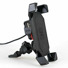 Motorcycle Bike ATV Cell Phone GPS Handlebar Mirror Mount Holder USB Charger US picture