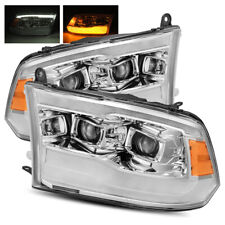 For 09-18 Ram 1500/10-18 2500/3500 Chrome DRL/LED Tube Dual Projector Headlights picture