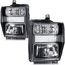 Headlights Assembly For 2008-2010 Ford F-250 F-350 F-450 F-550 Super Duty Pair picture