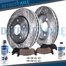 FWD Front Drilled Rotor Ceramic Brake Pad for 1997-05 Venture Silhouette Montana picture