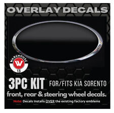FOR FITS KIA MODELS YOUR CUSTOM LOGO KIA Overlay Decals 3PC KIT LOTS OF COLORS picture