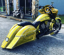 Victory Cross Country Bagger Stretched SaddleBags / Fender  No Lids picture