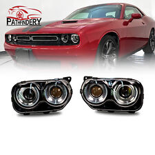 For 2015-2018 Dodge Challenger Headlight Driver+Passenger Side Pair Clear Lens picture
