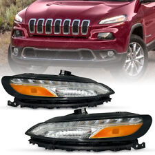 2PC Pair Set For 14-18 Jeep Cherokee LED Bumper Parking Lights Turn Signal Lamps picture