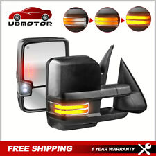 Set 2 Power Heated w/ LED Signal Towing Mirrors For Chevy Silverado GMC Sierra picture