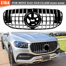 GLS63S AMG Style For 2020-22 Benz X167 GLS450 GLS580 Front Grille Chrome+Black picture