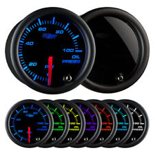 NEW 52mm GlowShift Tinted 7 Color LED Display Oil Pressure PSI Gauge Meter Kit picture