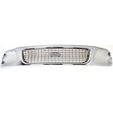 Grille For 97-98 Ford Expedition Chrome Shell w/ Silver Insert Plastic picture