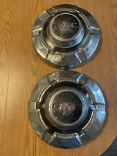 2 VINTAGE 1967-72 GMC TRUCK 3/4-1 TON DOG DISH POVERTY HUBCAPS WHEEL COVERS picture