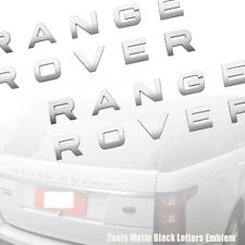 2x Matte Silver For RANGE ROVER Emblem Letters Front Hood & Rear Tailgate Badge picture