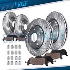 Front Rear Drilled & Slotted Rotors + Brake Pads for 2007 - 2017 Jeep Wrangler picture