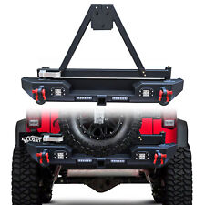 Vijay Steel Rear Bumper fits 1997-2006 Jeep Wrangler TJ with LED lights picture