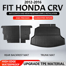 For 2012-2016 Honda CRV Trunk Mats Cargo Liners Backrest Mats TPE Accessories picture