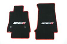 LLOYD MATS Velourtex FRONT FLOOR MATS Red Binding fits 2016 to 2023 Camaro ZL1 picture