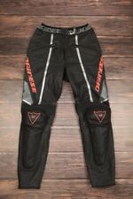 DAINESE Black Leather Armor Motorcycle Racing Pants Size 46 picture