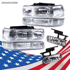 Headlights+Fog Lights Fit For 1999-2002 Chevy Silverado 2000-2006 Tahoe Suburban picture