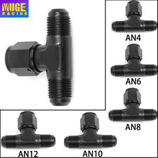 Black 3-Way Tee T-Piece Fitting Adapter AN4 AN6 AN8 AN10 AN12 Male to AN Female picture