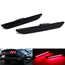 Smoked Lens LED Rear Bumper Reflector Side Marker Lights For 15-20 Ford Mustang picture