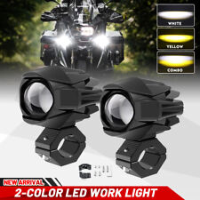 2pcs LED Headlights Driving Work Fog Spot light White Yellow Motorcycle ATV UTV picture