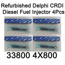 338004X800 Refurbished Delphi Diesel Fuel Injector 4pc Set for Hyundai Kia  picture