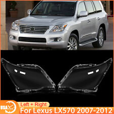 For Lexus LX570 2007-2012 Pair Headlight Lens Headlamp Cover Shell Replacement picture