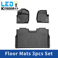 All Weather Floor Mats for 2015-2023 Ford F-150 Super Crew Cab Black TPE Liners picture