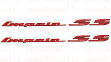2X 94-96 Impala SS Emblem Right Left Quarter Panel Letter Badge New Gloss Red picture