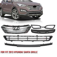 Fits For Hyundai Santa Fe Sport 2013-2016 Front Grille&Fog Light Bezels 4pcs US picture