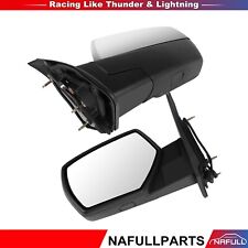 Chrome Smooth For 2015-18 Chevy Silverado Power Heated Manual Fold Mirrors picture