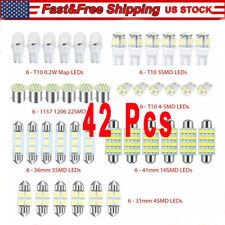 42pcs Car Interior Combo LED Map Dome Door Trunk License Plate Light Bulbs White picture