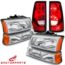 For 2003-2006 Chevy Silverado Chrome Housing Headlights & Red Tail Lights picture