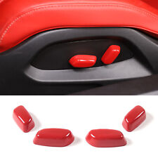 Red Interior Seat Adjust Handle Button Cover Trim For Corvette C8 1LT 2020-2023 picture