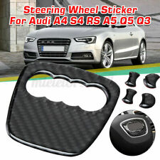 NEW Carbon Fiber Steering Wheel insert Badge Sticker Emblem Decoration For Audi picture