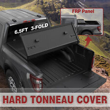 6.5/6.6FT FRP For 2007-2023 Toyota Tundra Truck Hard Tri-FOLD Tonneau Cover New picture